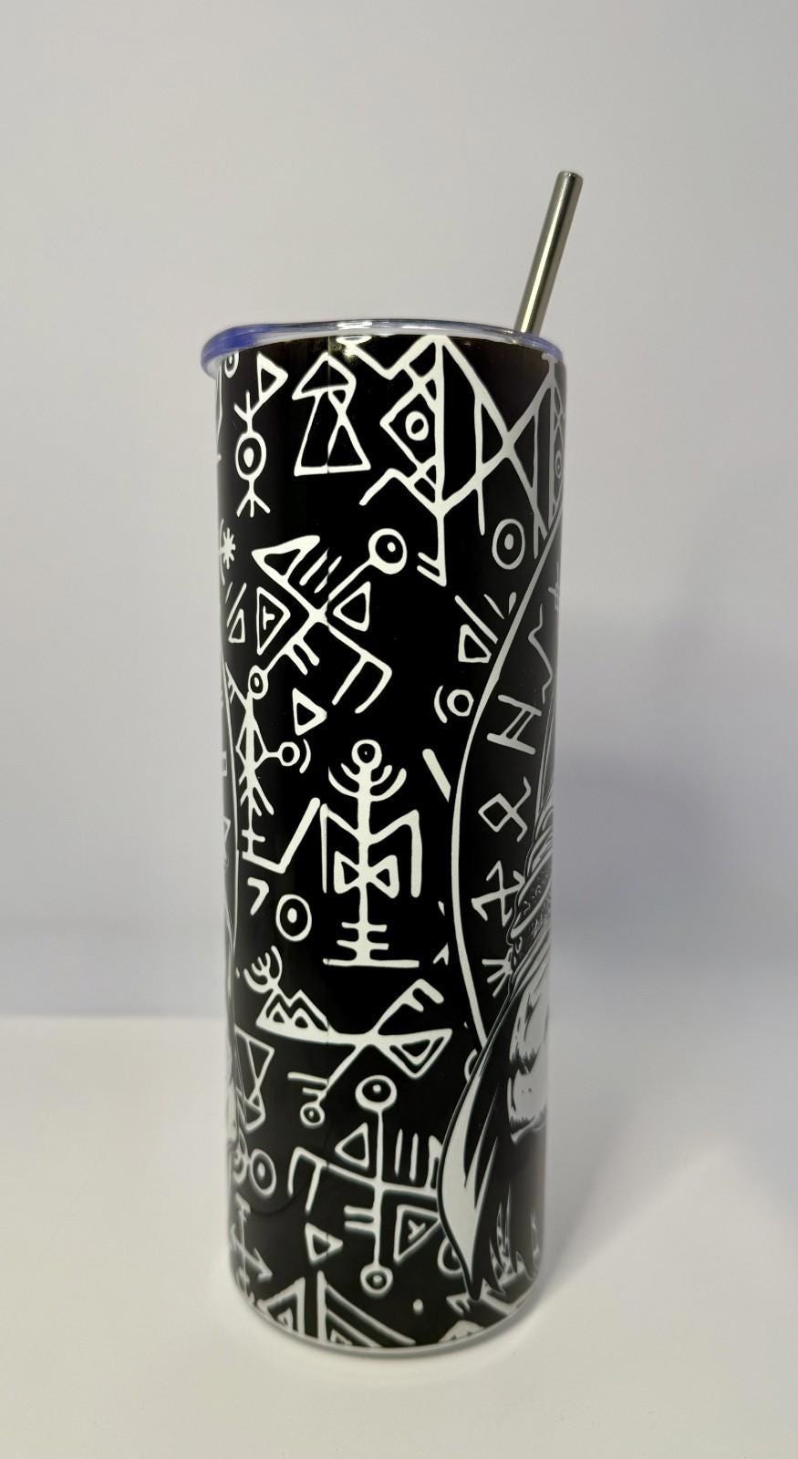20 oz Viking Stainless Steel Tumbler with Lid, Straw