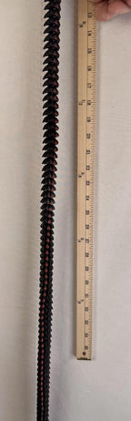 3D Printed LONG Dragon/Snake - PLA - Black and Smoked Red - 5 Feet 4 Inches