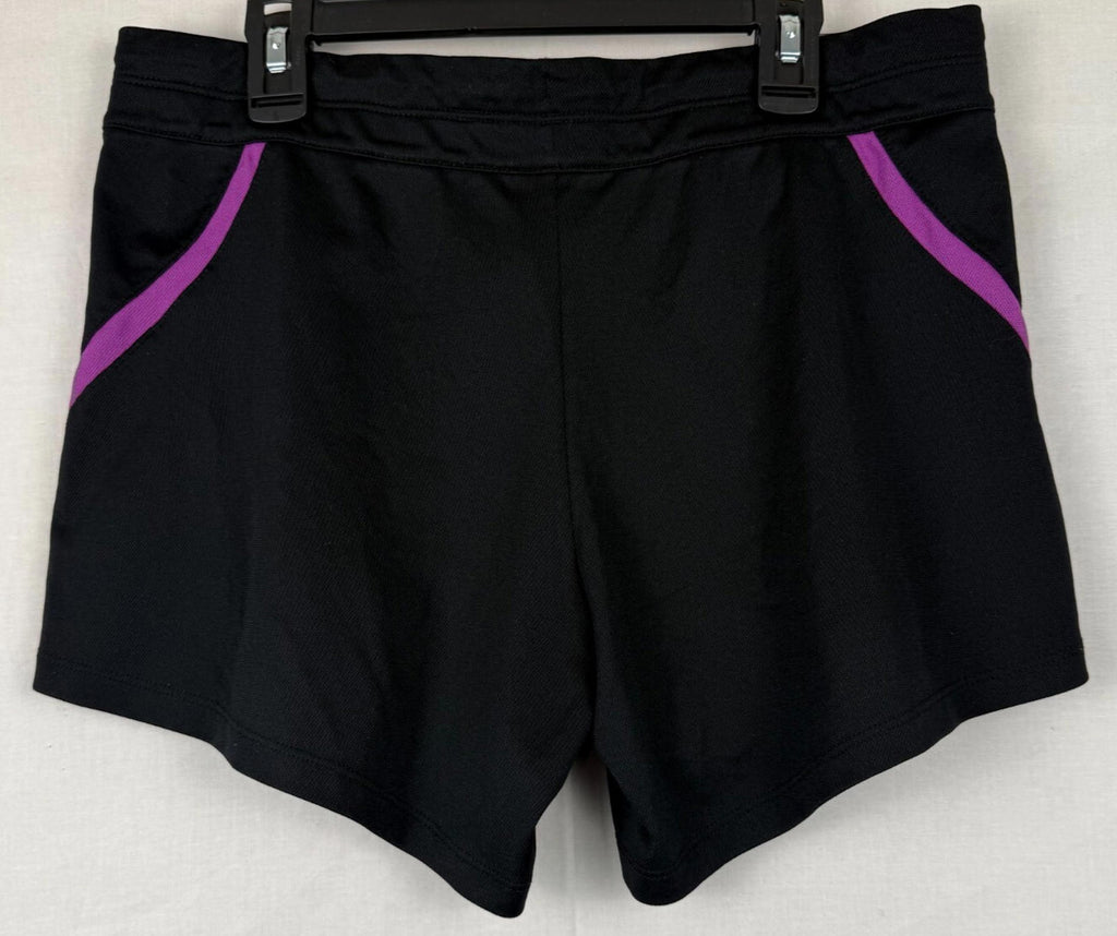 Nike Dri Fit Shorts Womens Small Black Purple lightweight athletic