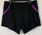Nike Dri Fit Shorts Womens Small Black Purple lightweight athletic