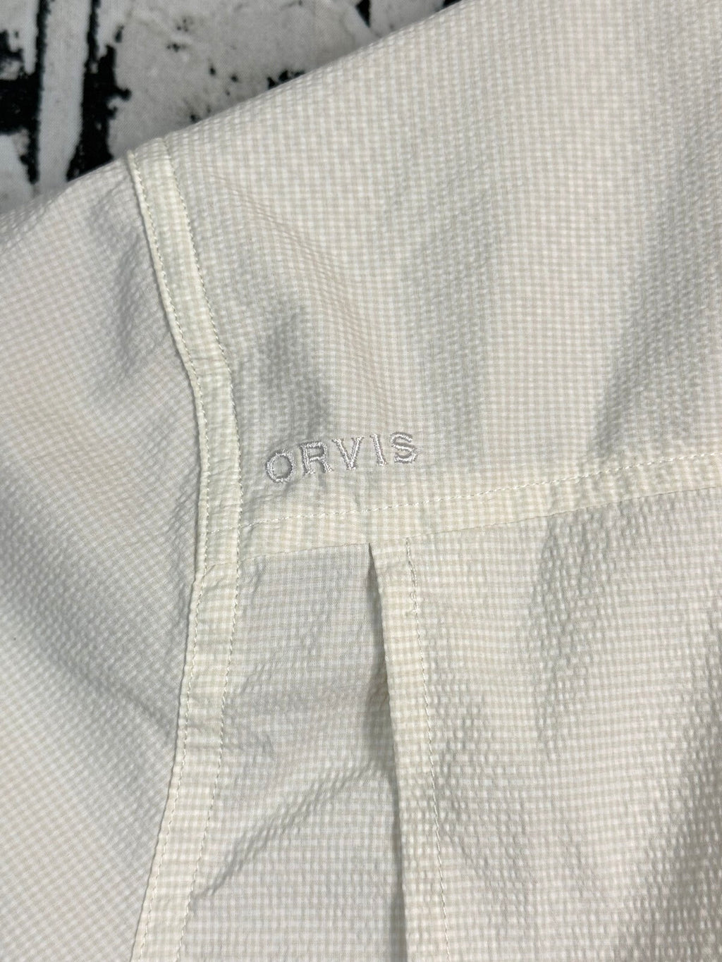 Orvis Open Air Caster Ventilated Short Sleeve Fishing Shirt Mens Sz Medium Cream