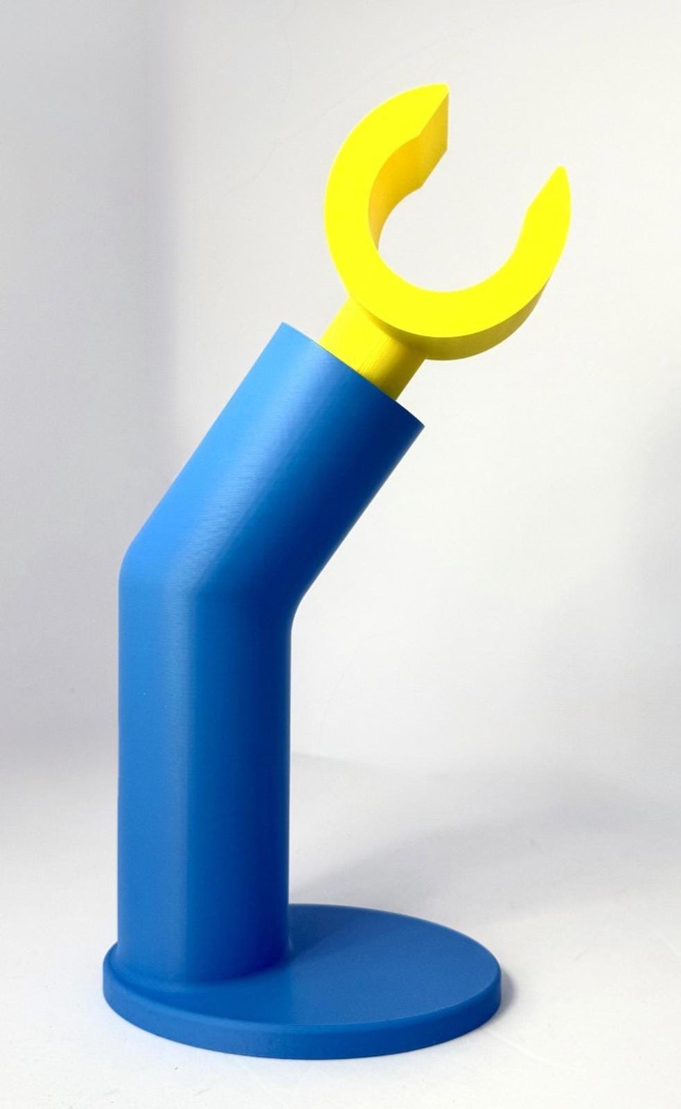 Lego Arm Headphone Stand Holder 3d Printed PLA Gaming Blue and Yellow