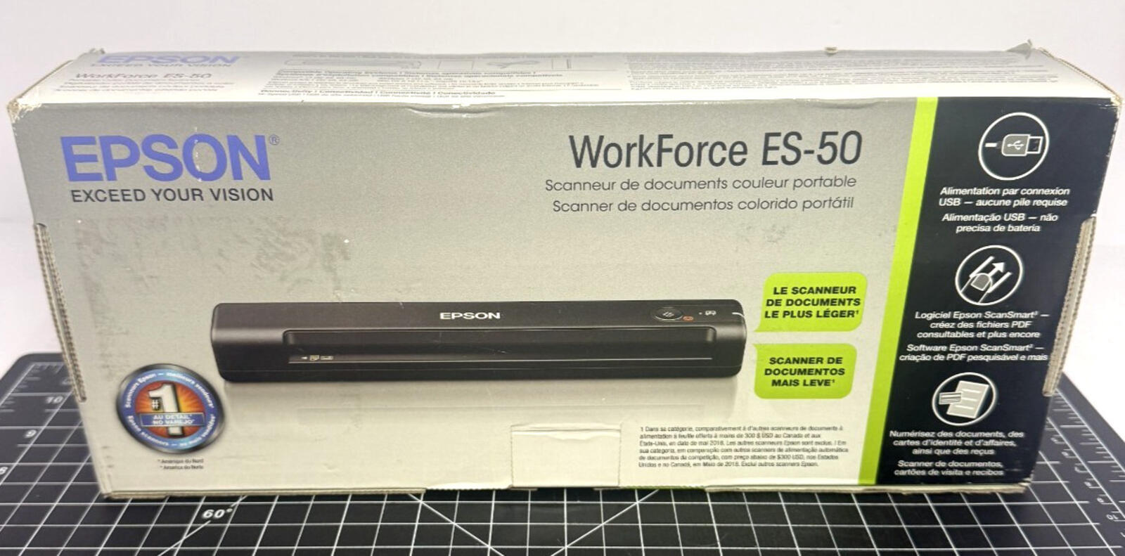 Unused Open Box Portable EPSON WorkForce ES-50 Color Document Scanner
