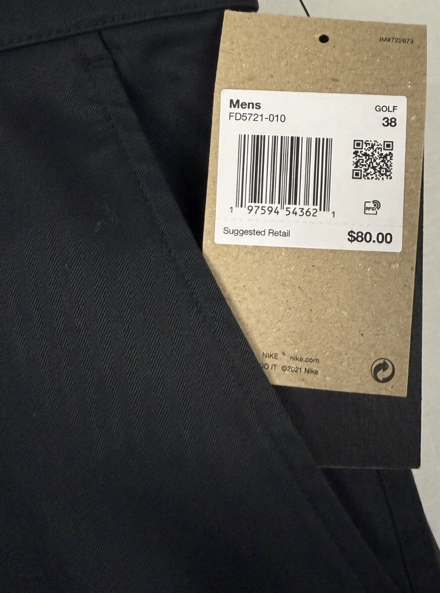 Nike Tour Mens Sz 38 Repel 8" Chino Dri-Fit Golf Shorts Black FD5721-010 NWT