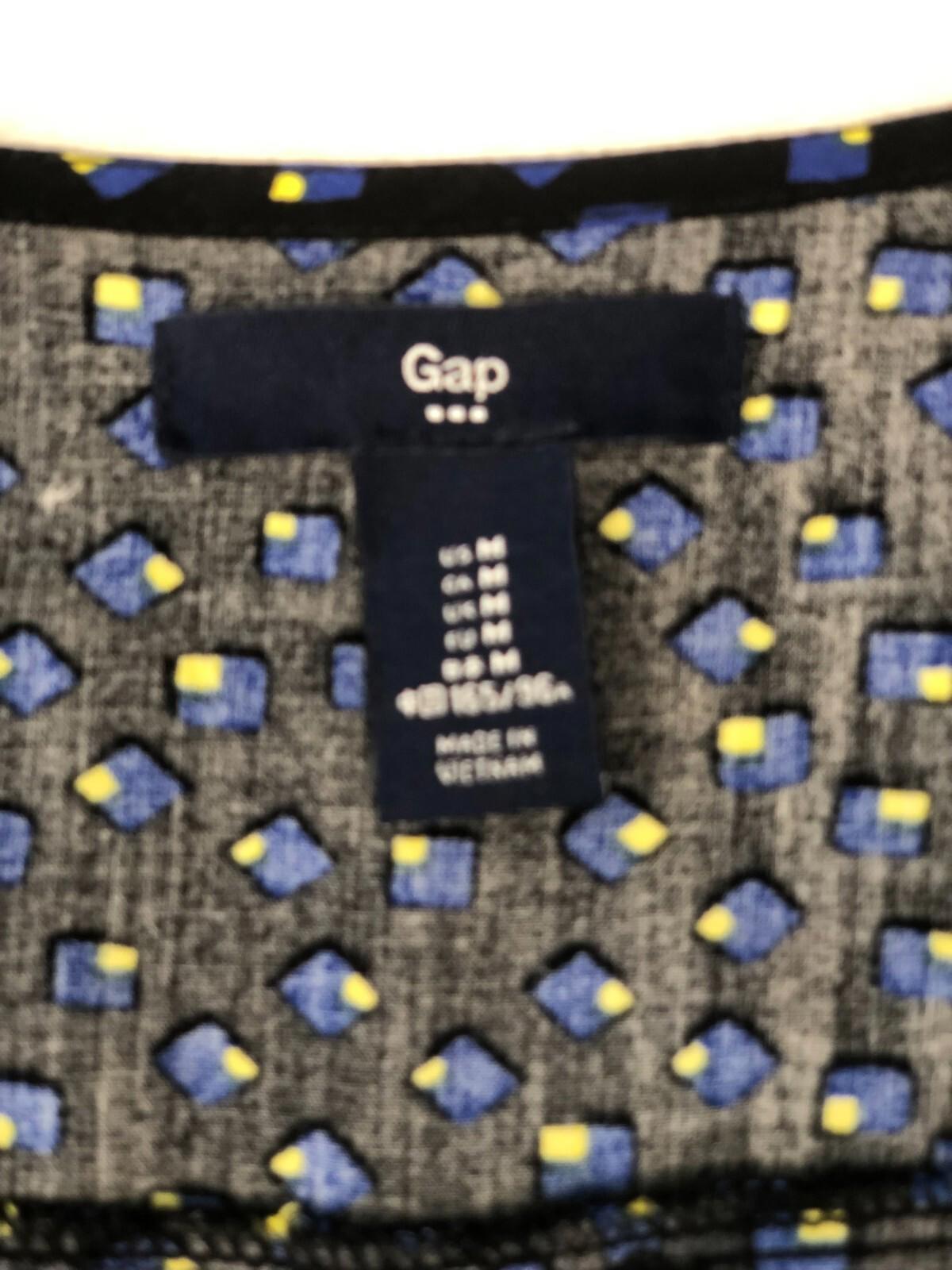 Gap black polka dot womens shirt m