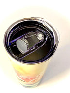 20 oz Manatee Stainless Steel Tumbler with Lid, Straw