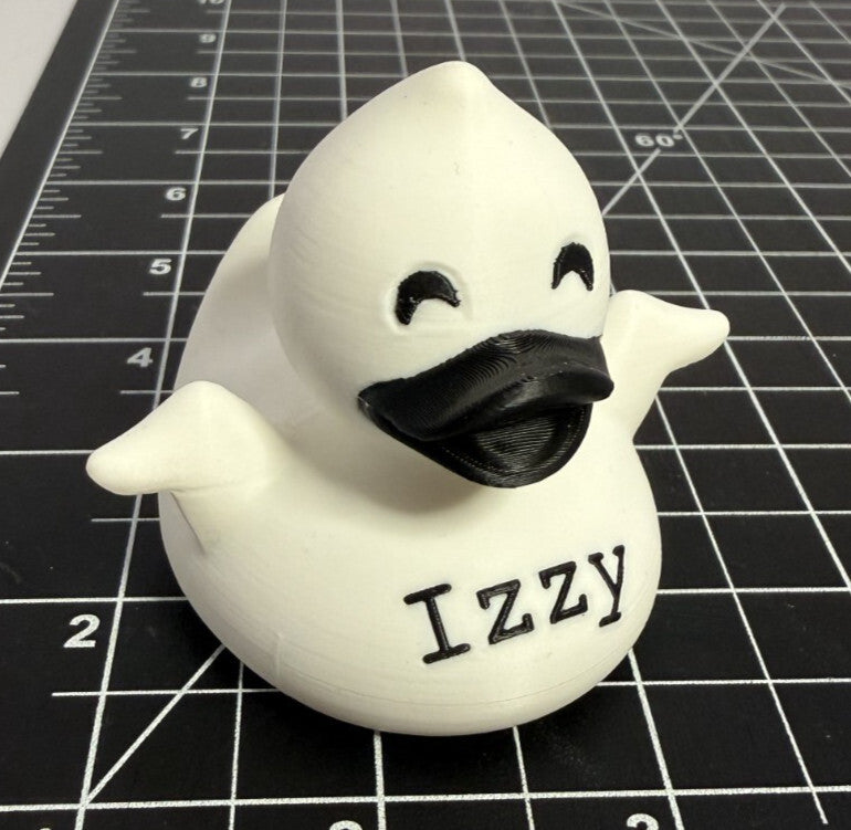 3d Printed Ghost Duck - Personalized - 2 1/5 Inch Tall