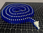 3D Printed LONG Dragon/Snake - PLA - Blue and White - 5 Feet 4 Inches