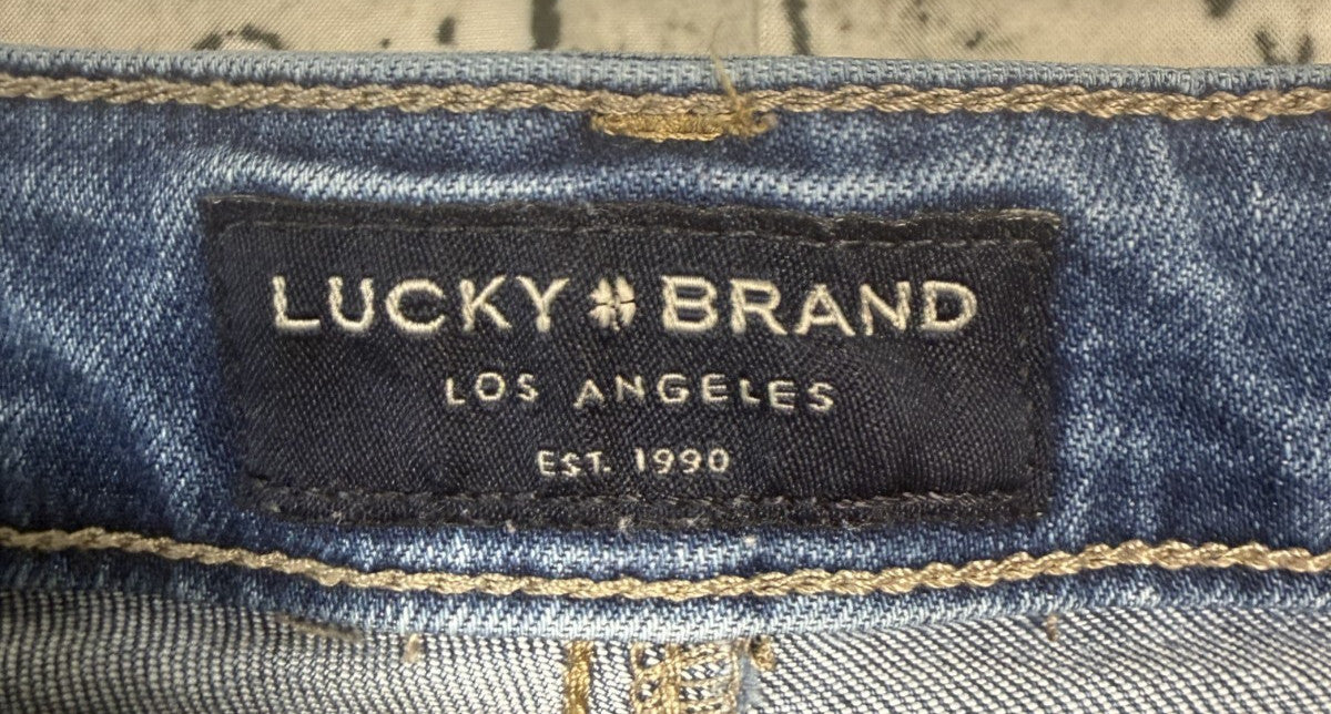 Lucky Brand Jeans Womens Sz 4 High Rise Skinny Bridgette Button Fly Raw Hem