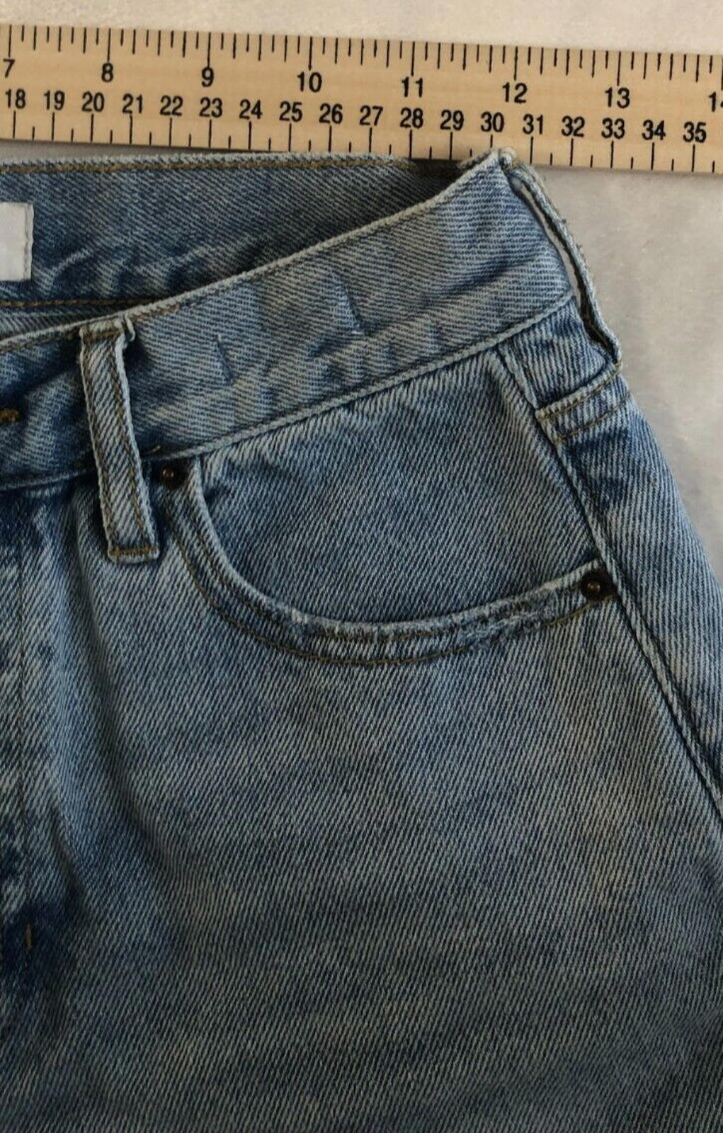 PacSun Shorts Womens 24 Vintage High Rise Cut-Off Blue Jean Distressed Denim