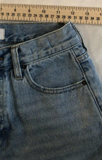 PacSun Shorts Womens 24 Vintage High Rise Cut-Off Blue Jean Distressed Denim