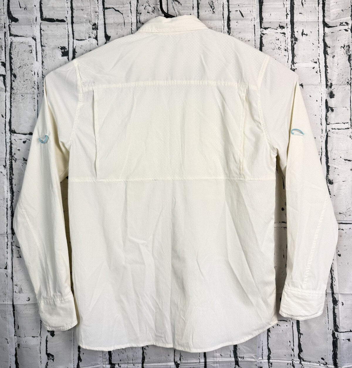 Orvis Open Air Caster Ventilated Long Sleeve Fishing Shirt Mens Size M Cream
