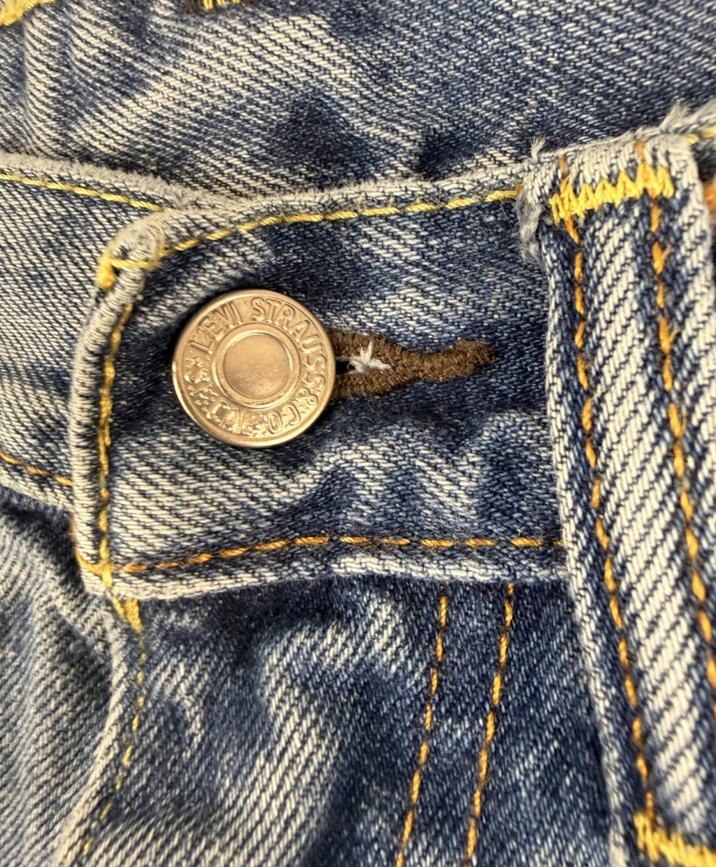 Men's Levis 505 Regular Fit Denim Jeans Sz 34x30 Blue Cotton Modern Red Tab