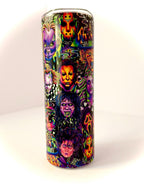 20 oz Blacklight Horror Stainless Steel Tumbler with Lid, Straw Halloween