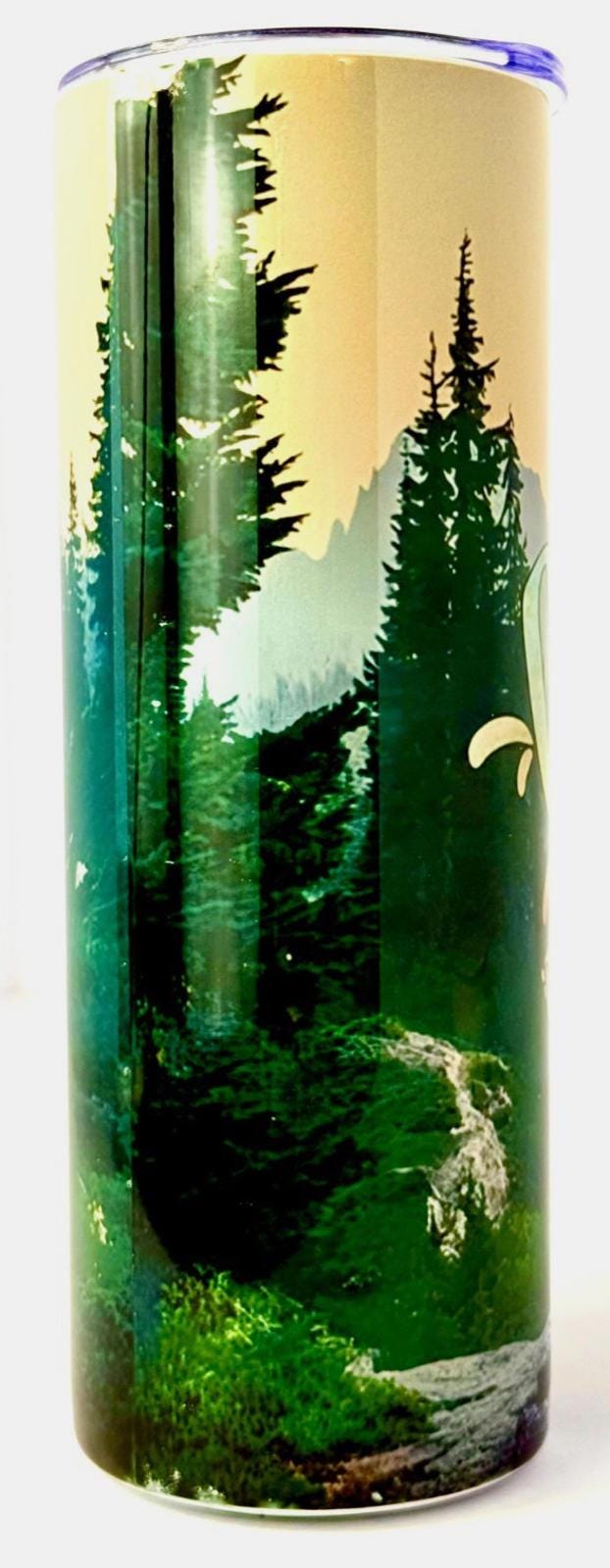 20 oz Camp Life Stainless Steel Tumbler with Lid, Straw