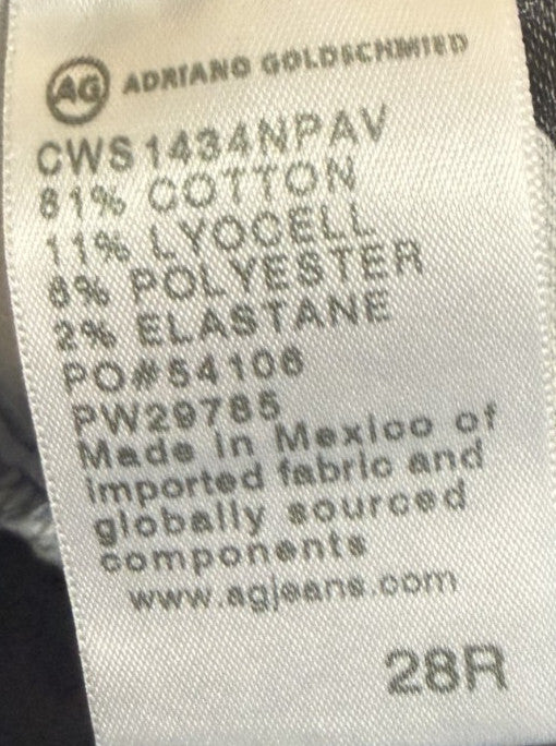 AG Adriano Goldschmied Women's Light Gray Prima Cigarette Leg Jeans Size 28
