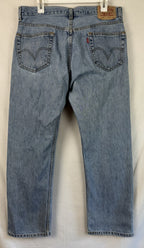 Levis Vintage Mens 505 Regular Fit Jeans 36x30 Straight Leg Light Wash Denim
