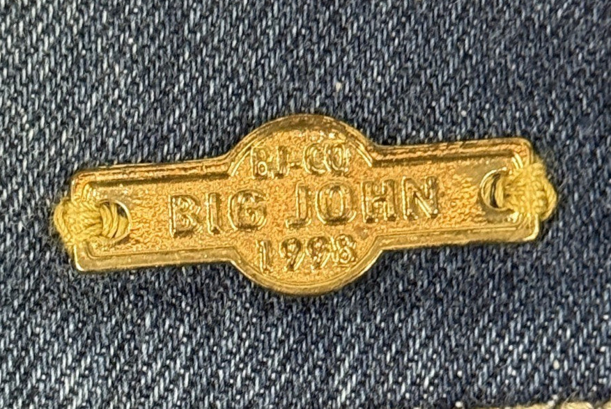 Big John Premium Womens Jeans Sz 12 Light Distress Stretch Gold Accents