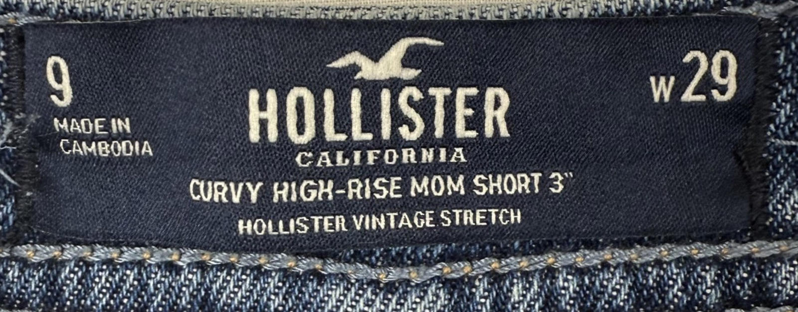 Hollister Womens Stretch Curvy High Rise Mom Shorts Size 9/29 Distressed