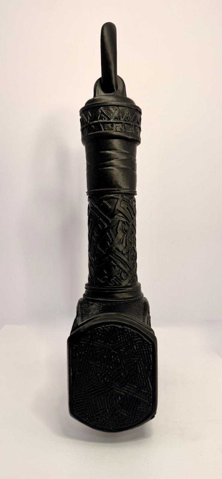 3D Printed Mjolnir- Black - PLA