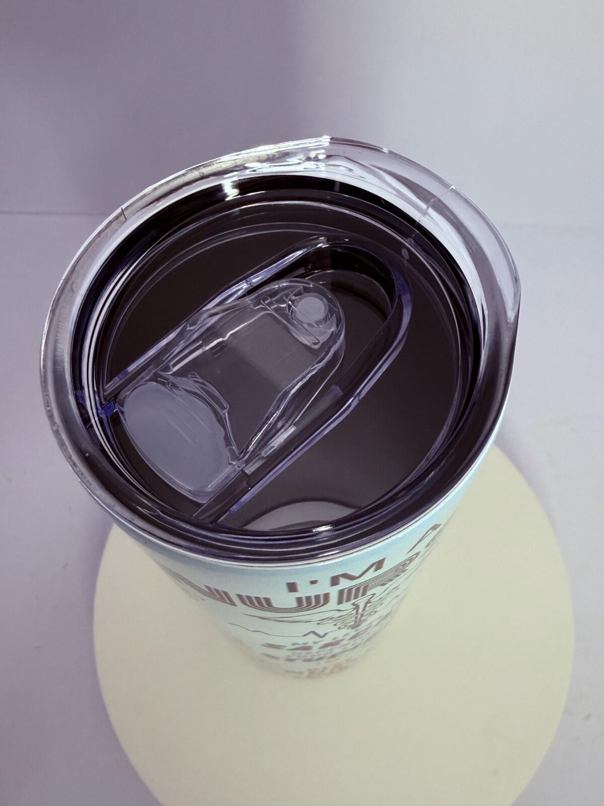 20 oz Nursing Stainless Steel Tumbler with Lid, Straw