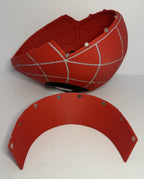 3D Printed Red and Gray Spider-Man Full Face Mask Helmet Mesh Eyes Adult