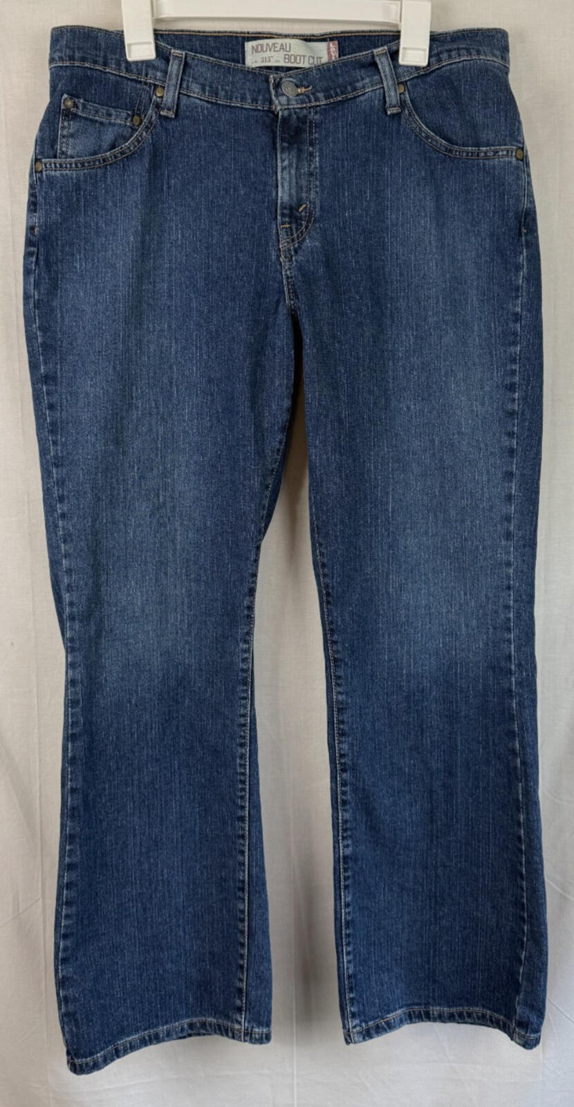 Vtg Levis 515 Nouveau Boot Cut Stretch Denim Jeans Womens 16 M Blue Medium Wash