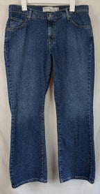 Vtg Levis 515 Nouveau Boot Cut Stretch Denim Jeans Womens 16 M Blue Medium Wash