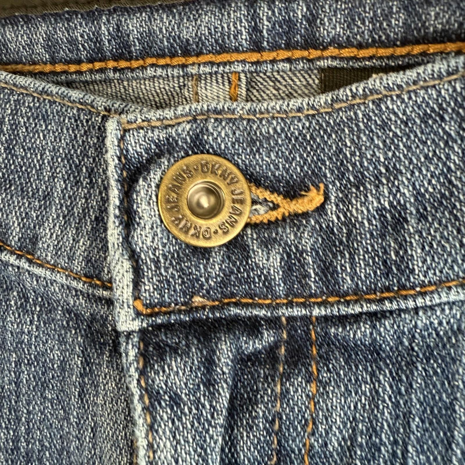 DKNY Womens Flare Jeans Size 5 Long Juniors Blue Denim