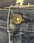 7 for All Mankind Jeans Womens Sz 29 Blue High Waist Ankle Gwenevere Preppy