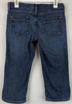 Eddie Bauer Womens Size 4P  Blue Denim Capri Jeans (28 x 19)