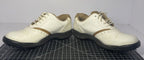 FootJoy Womens Golf Shoes Size 7.5 Oxford Two Tone Tan White Spikes Lace Up