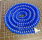 3D Printed LONG Dragon/Snake - PLA - Ice Blue and White - 5 Feet 4 Inches