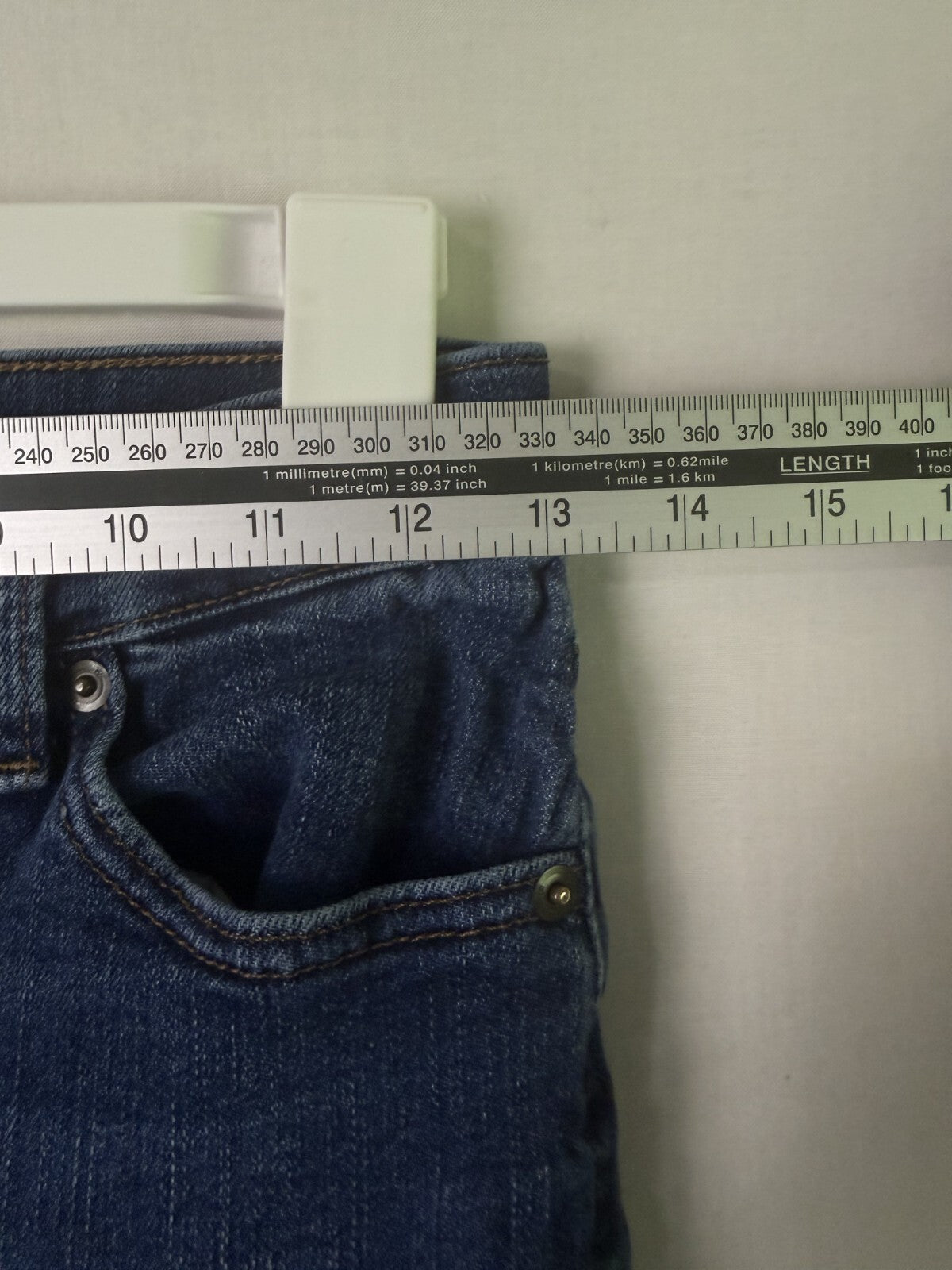 Banana Republic Womens Cropped Bootcut Jeans High Rise Button Fly Blue Size 25/0