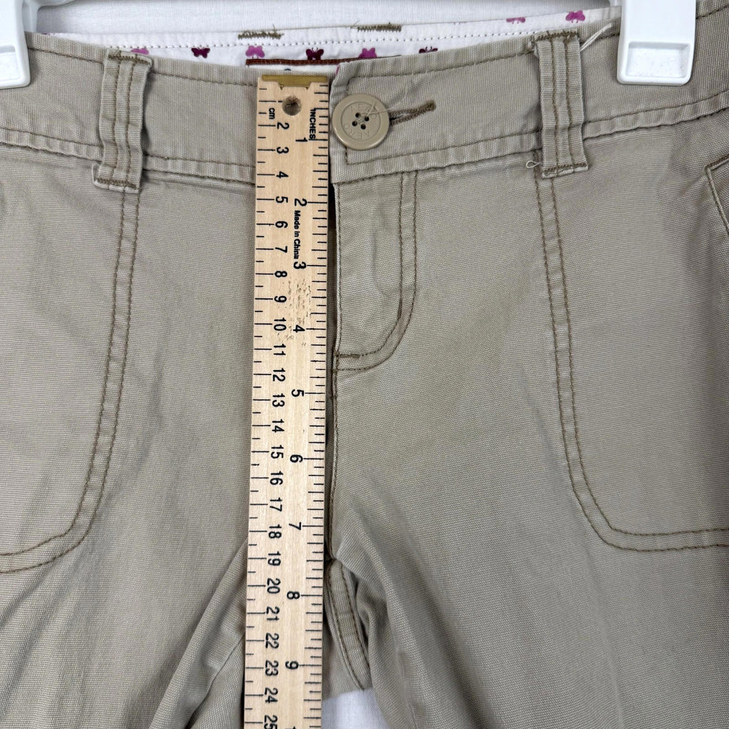 Aeropostale Womens Capri Pants Khaki Size 3/4 Butterfly