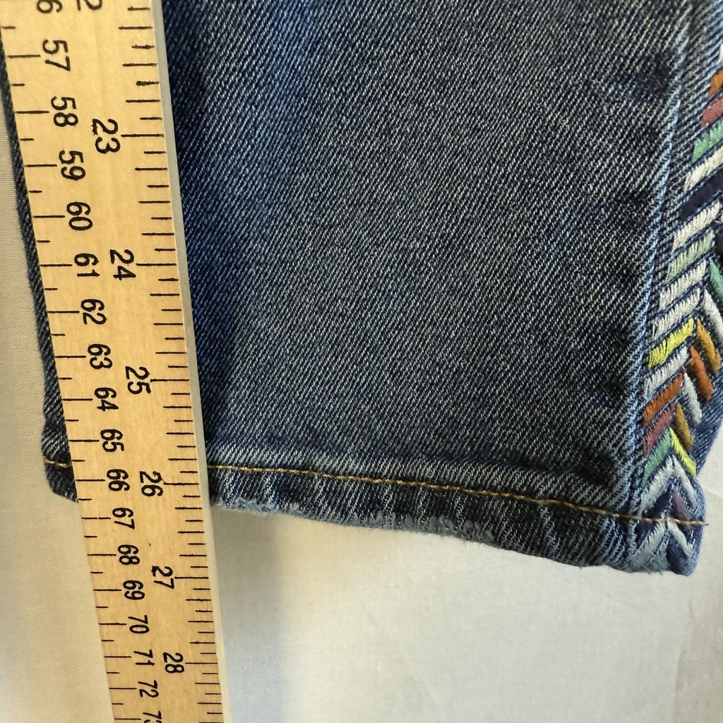 Knox Rose Womens Jeans Size 12 Embroidered Distressed Native Light Wash Stretch
