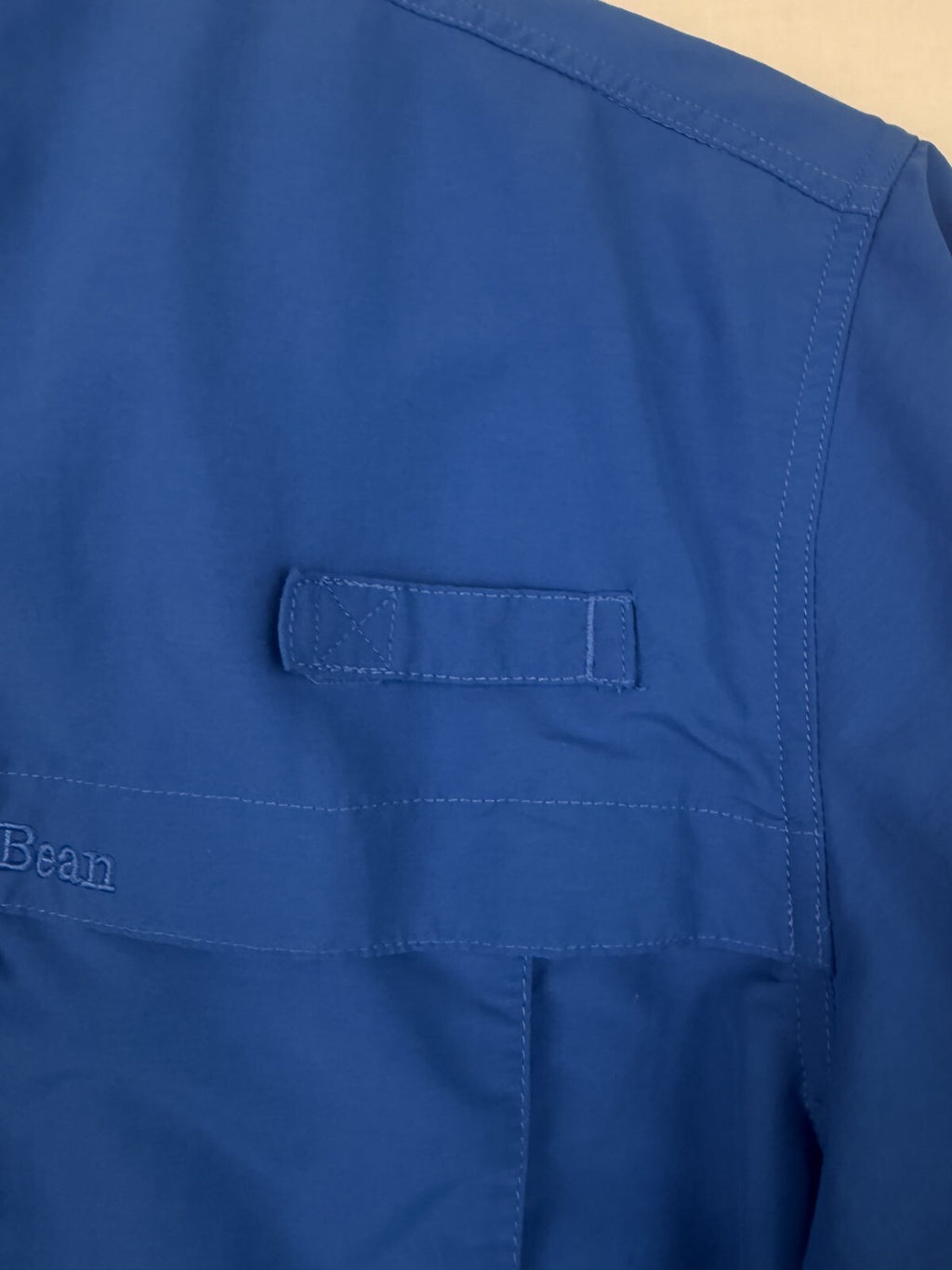 LL BEAN Shirt Mens 2xl XXL Tall Vented Long Sleeve Fishing Hiking Blue