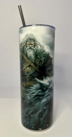 20 oz Viking Wolf Stainless Steel Tumbler with Lid, Straw