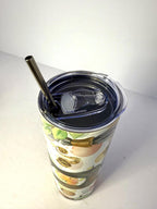 20 oz Artistic Sewing Stainless Steel Tumbler with Lid, Straw