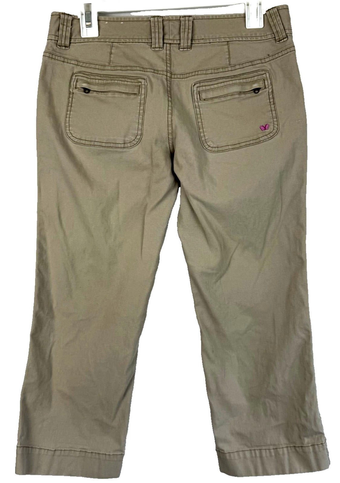 Aeropostale Womens Capri Pants Khaki Size 3/4 Butterfly