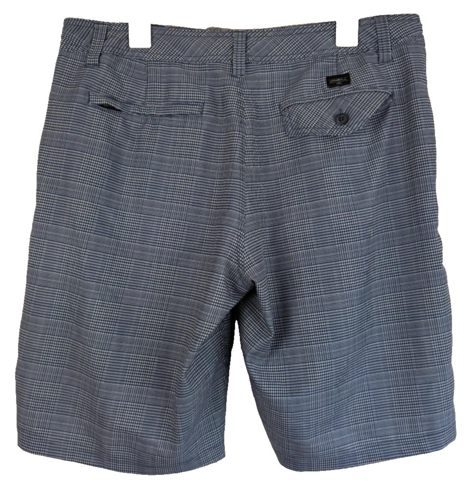 O'Neill Men's Hybrid Shorts Size 36 Blue and White Striped Walk Shorts Stretch