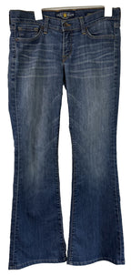 Lucky Brand Charlie Flare Jeans Womens 10 Blue Denim Stretch - Made in USA