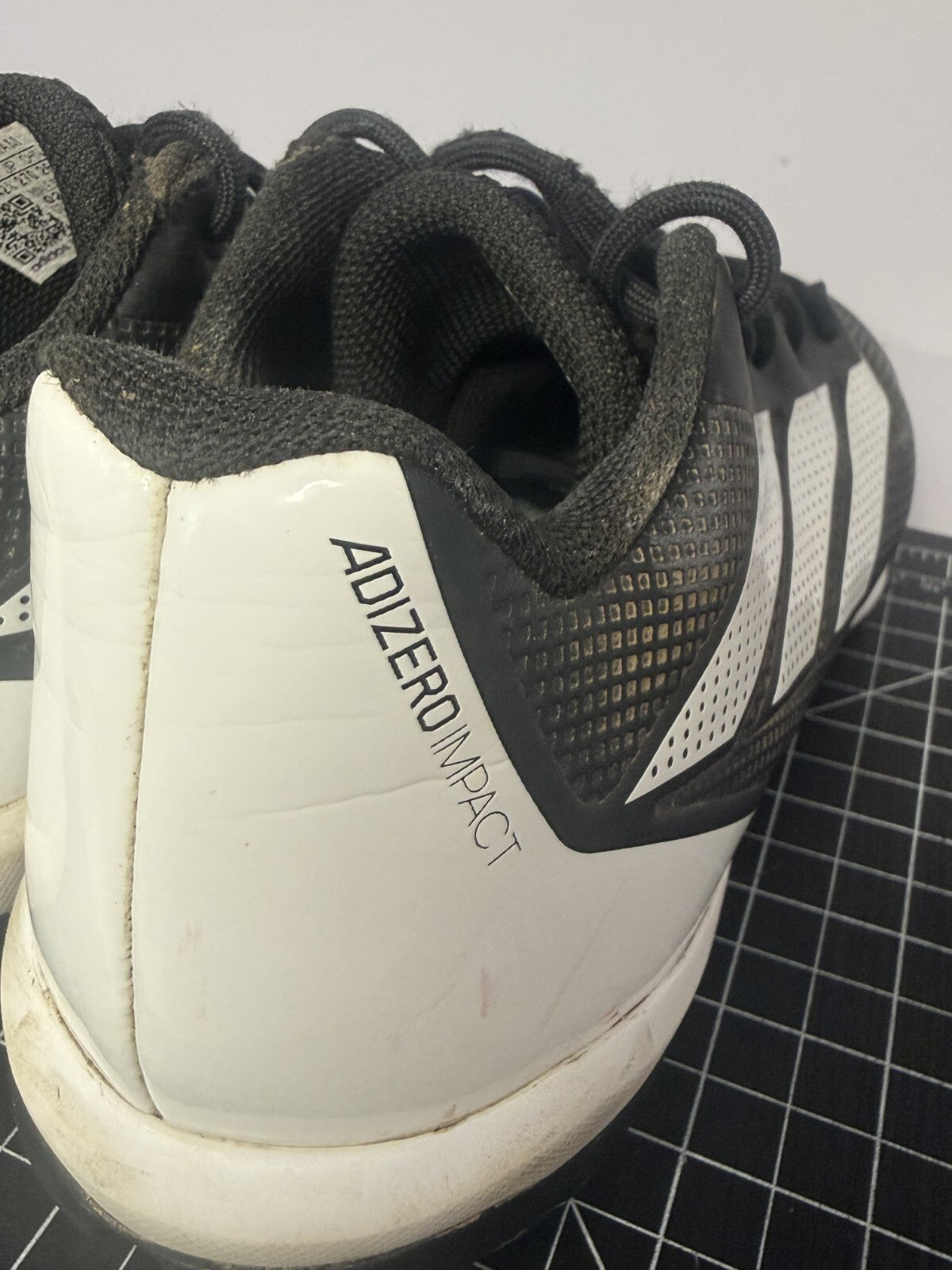 Adidas Adizero Impact Mens Football Cleats Sz 9 -Black and White