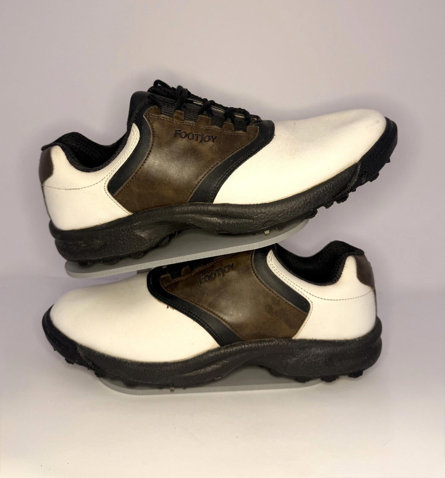 Footjoy White, Brown & Black Golf Shoes Size 11 M - Pre-owned