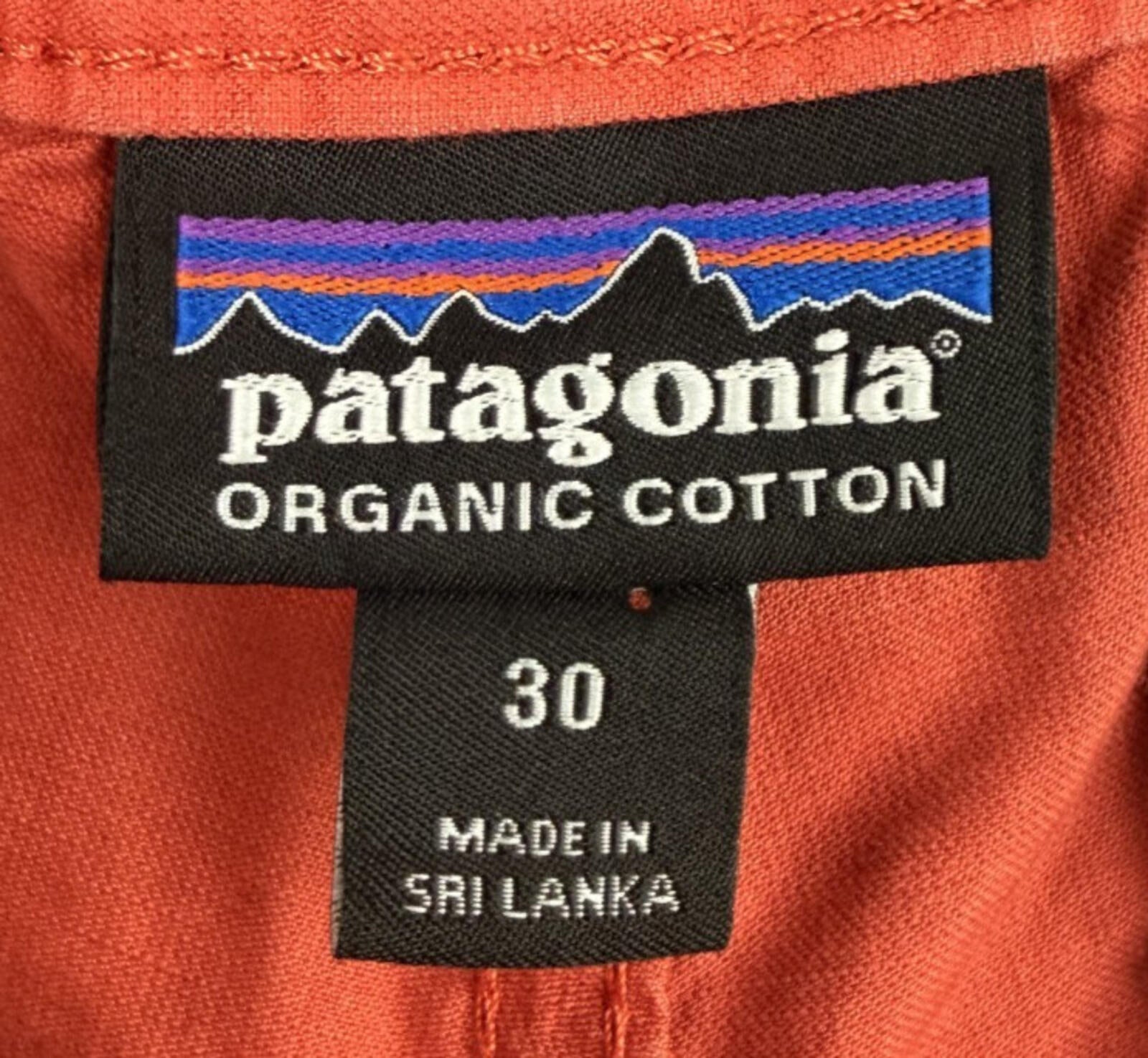 Patagonia Men's Organic Cotton Orange Shorts Size 30 Outdoors Camping