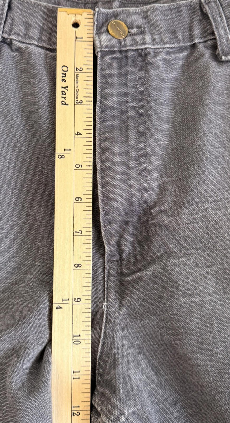 Carhartt Carpenter/Painter Pants B11 PTB Gray Mens Sz 35x30 Dungaree Fit