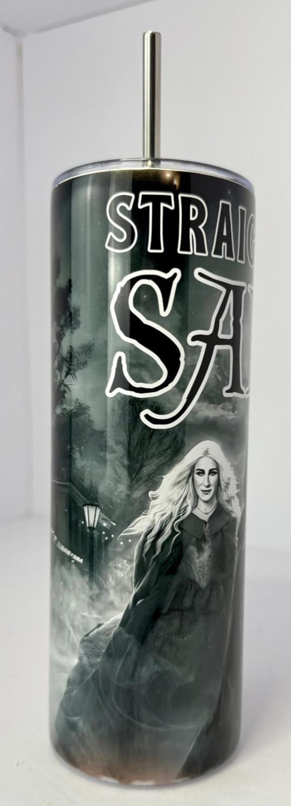 20 oz Straight Outta Salem Stainless Steel Tumbler with Lid, Straw