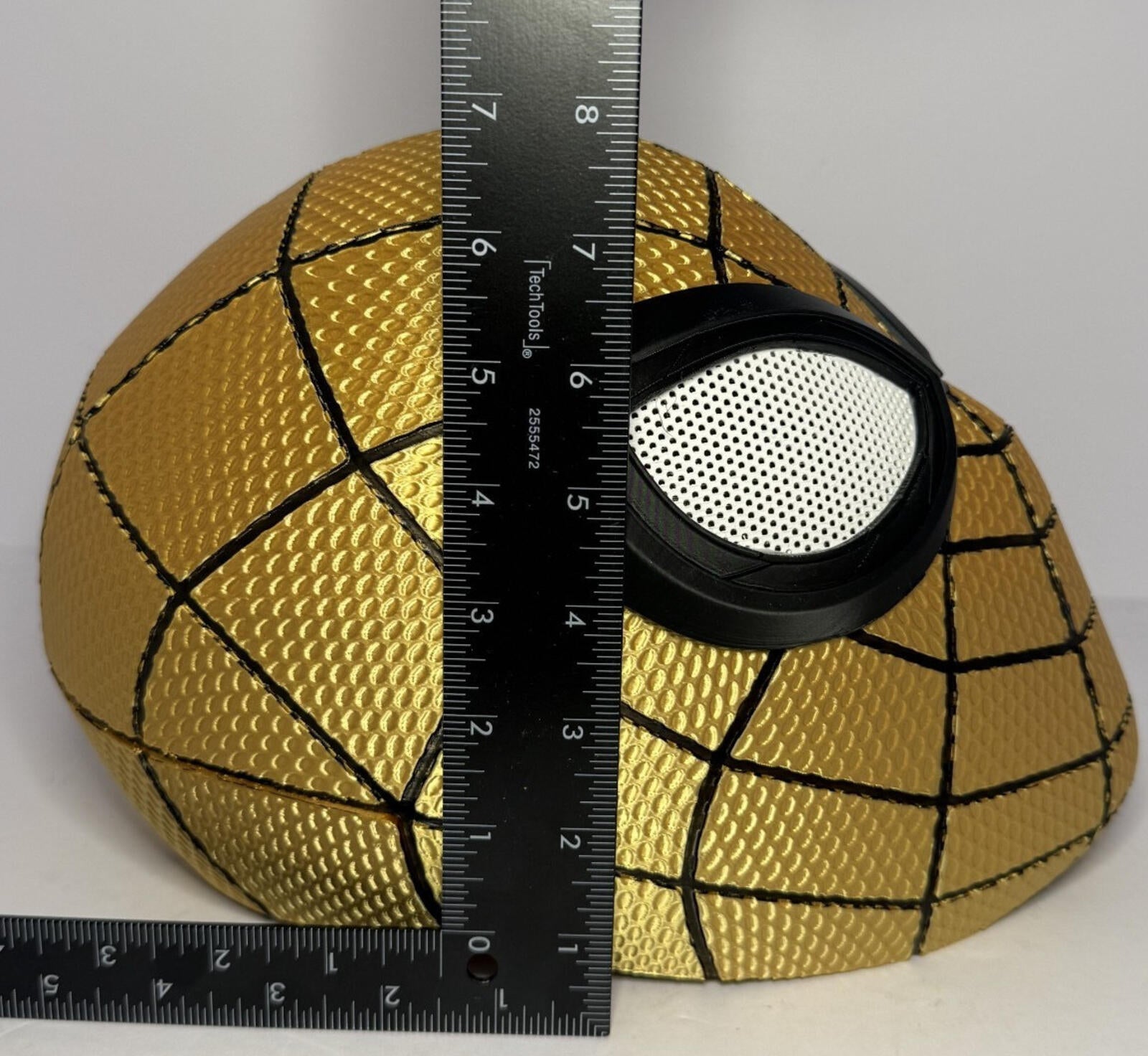 3D Printed Gold and Black Spider-Man Full Face Mask Helmet Mesh Eyes Adult