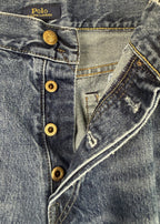 RARE Ralph Lauren Mens Sz 36 Jeans The Sullivan Slim Crop Crest Hem Button Fly