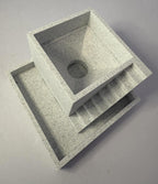 Self Watering Planter with Stairs Stone Look 3D Printed PLA